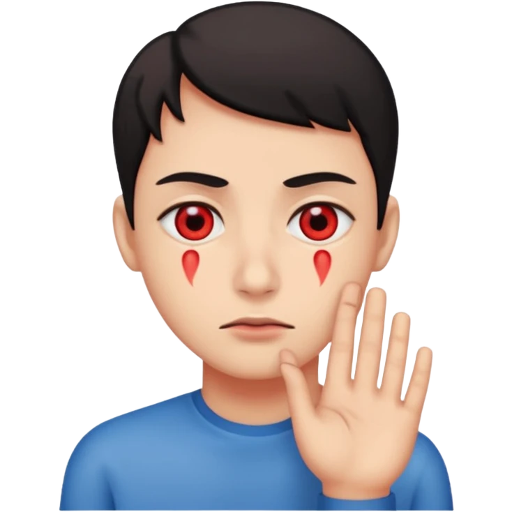 red eye face twitching emoji
