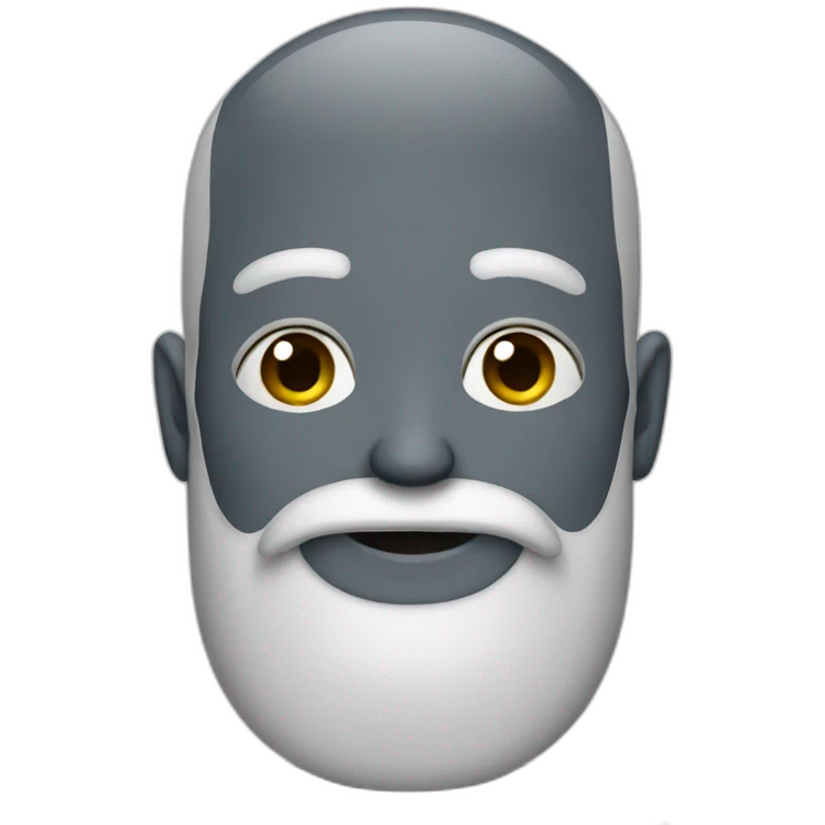 long gray beard and bald emoji