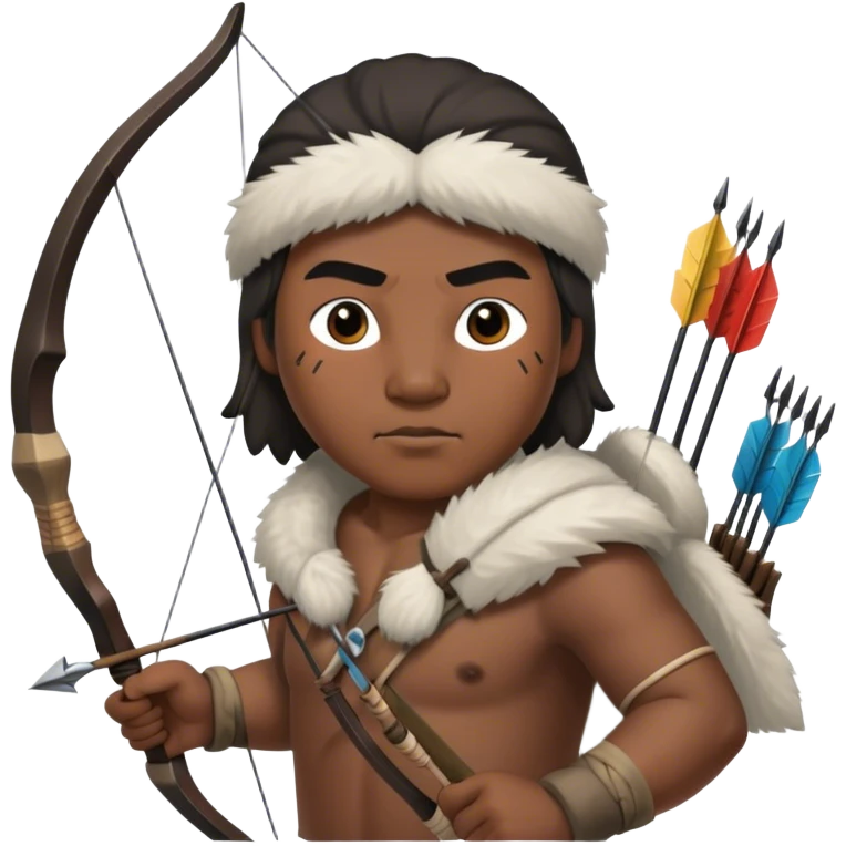 Inuit hunter holding bow and arrow emoji