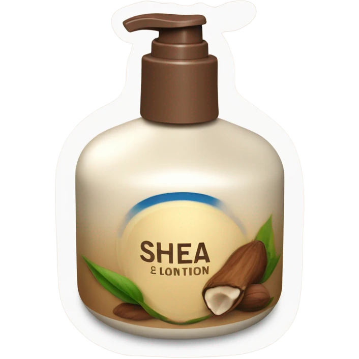 shea butter lotion bottle  emoji