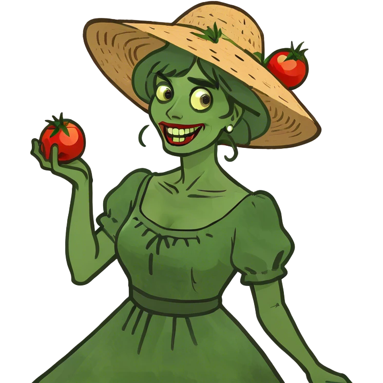 Mad lady throwing tomatoes  emoji