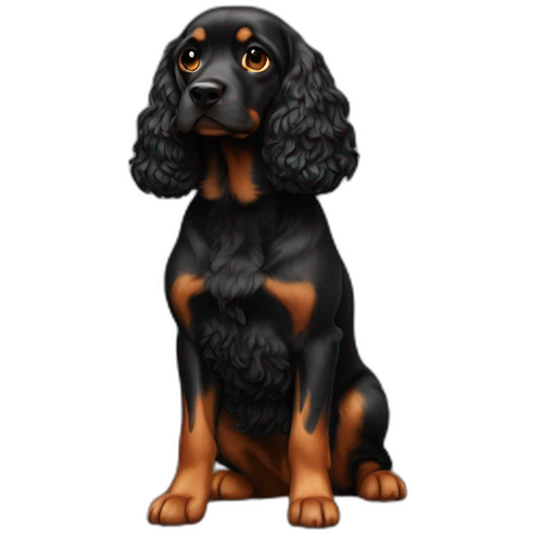 Cocker black and fire emoji