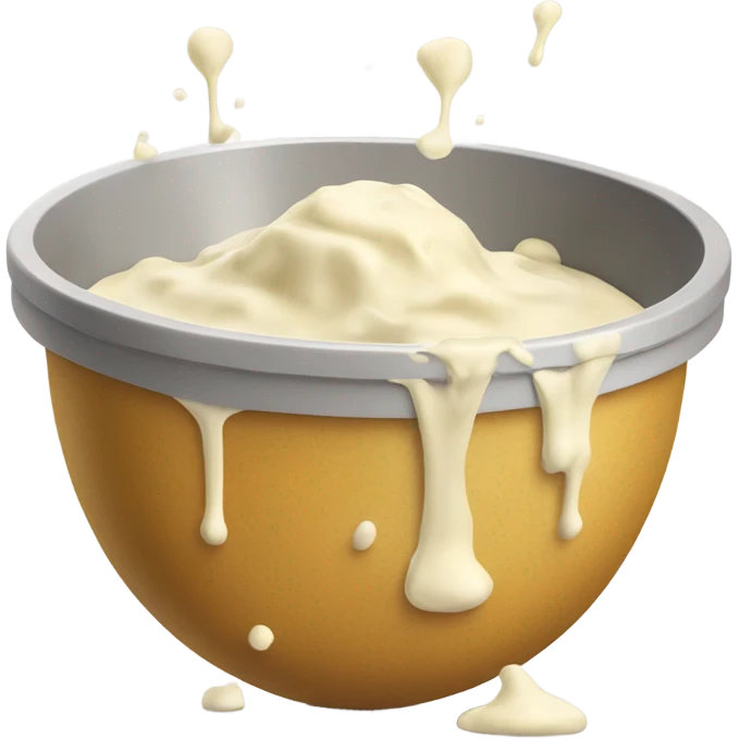 Mixing bowl with batter emoji