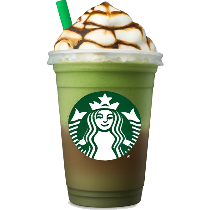 Starbucks iced Matcha espresso fusion no cream emoji