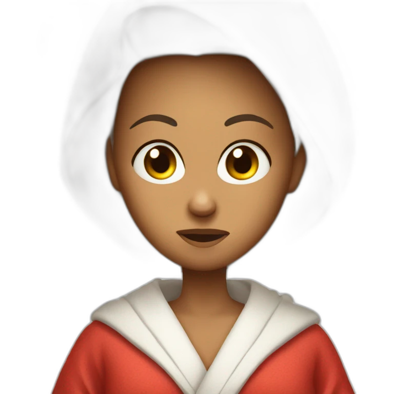 mother in red bathrobe angry  emoji