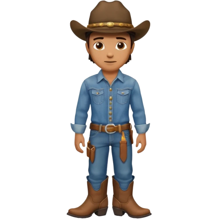 A realistic cowboy emoji