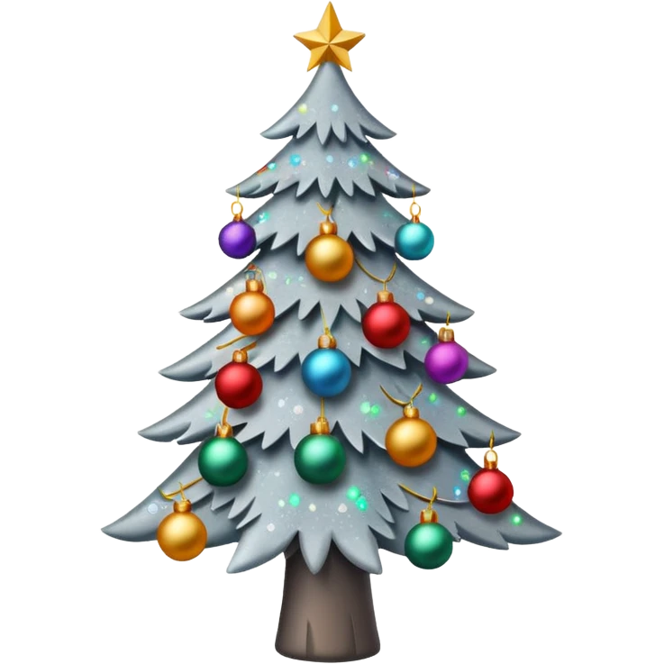 generate gray color christmas tree emoji