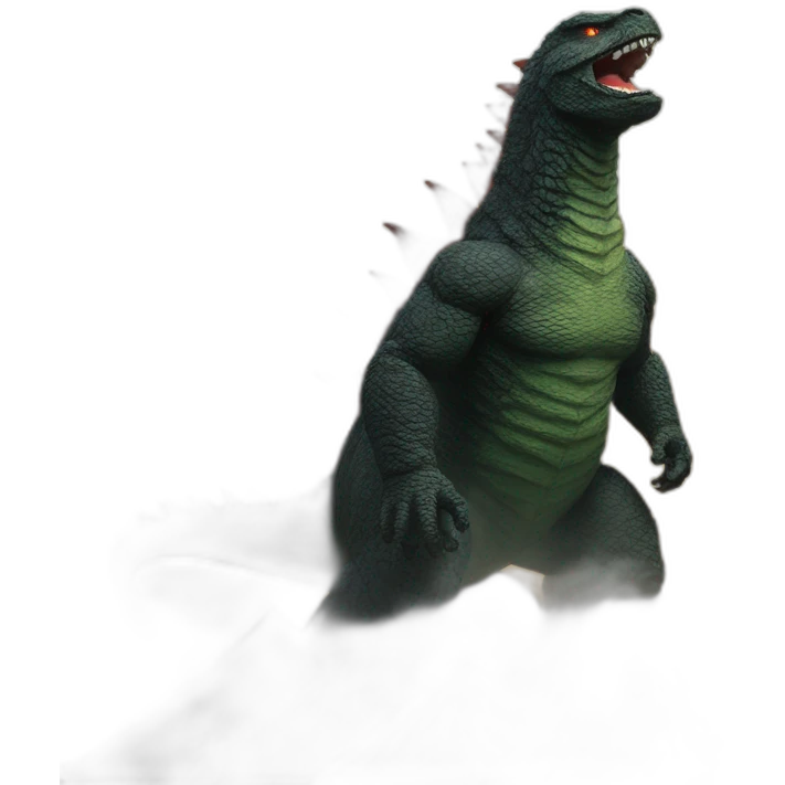 Godzilla sur un volcan emoji