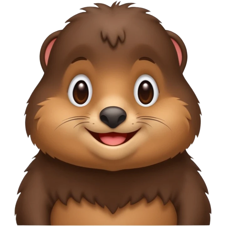 cute mole, simple, friendly, suitable for an emoji emoji