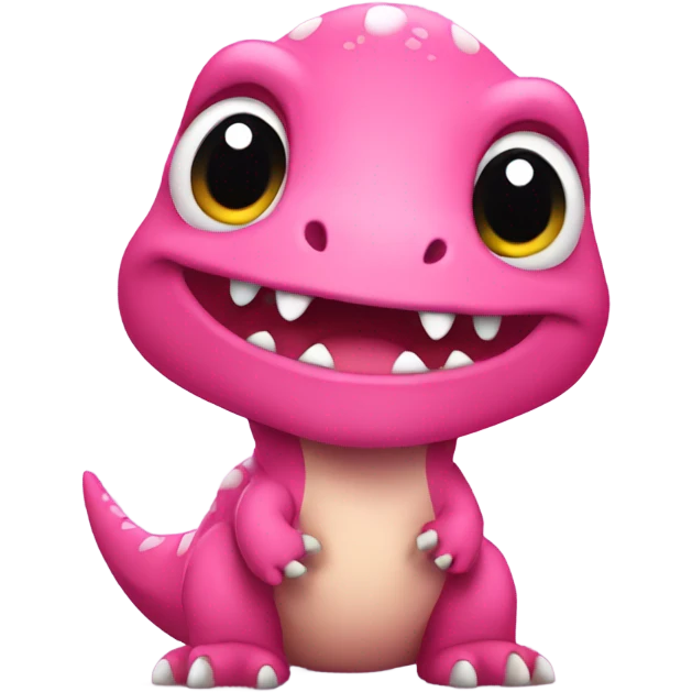 cute pink baby t-rex  emoji