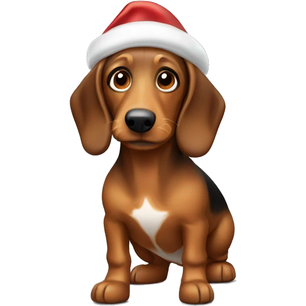 Christmas teckel emoji