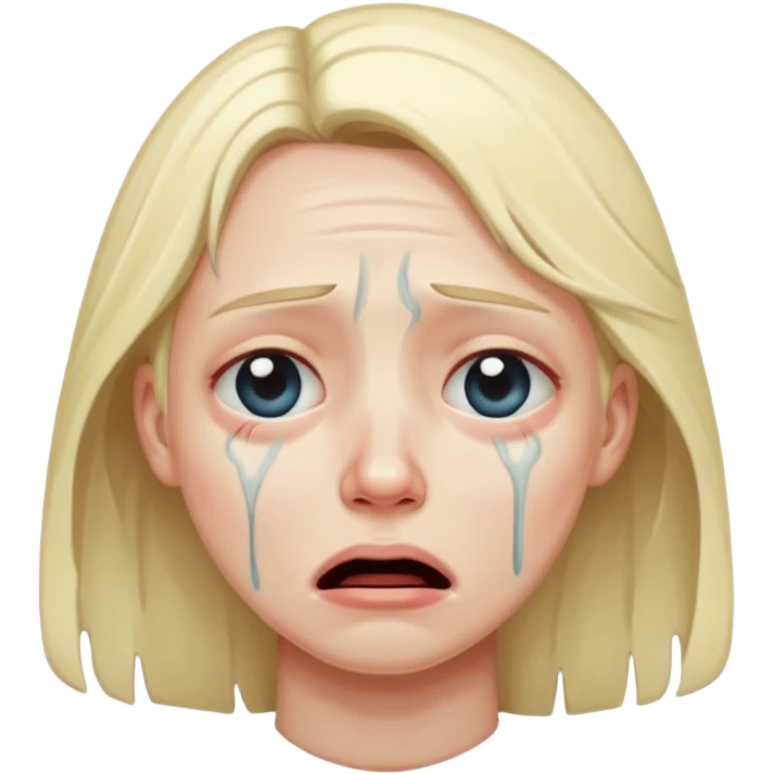 Crying dead emoji