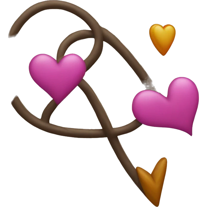 simbolo de infinito, con un corazon  emoji