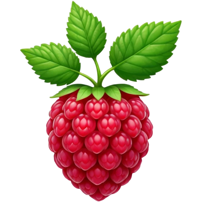 raspberry with leaf emoji