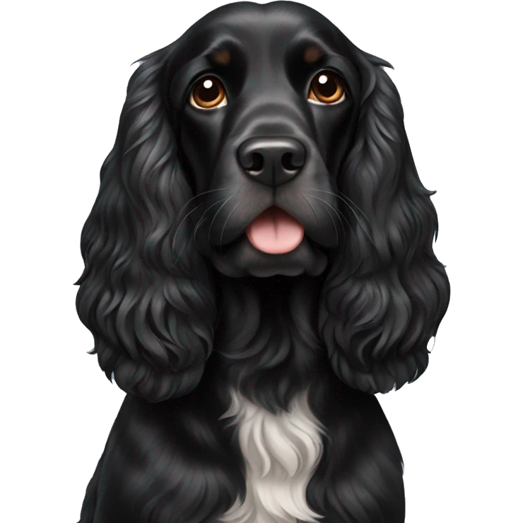 Black cocker spaniel  emoji