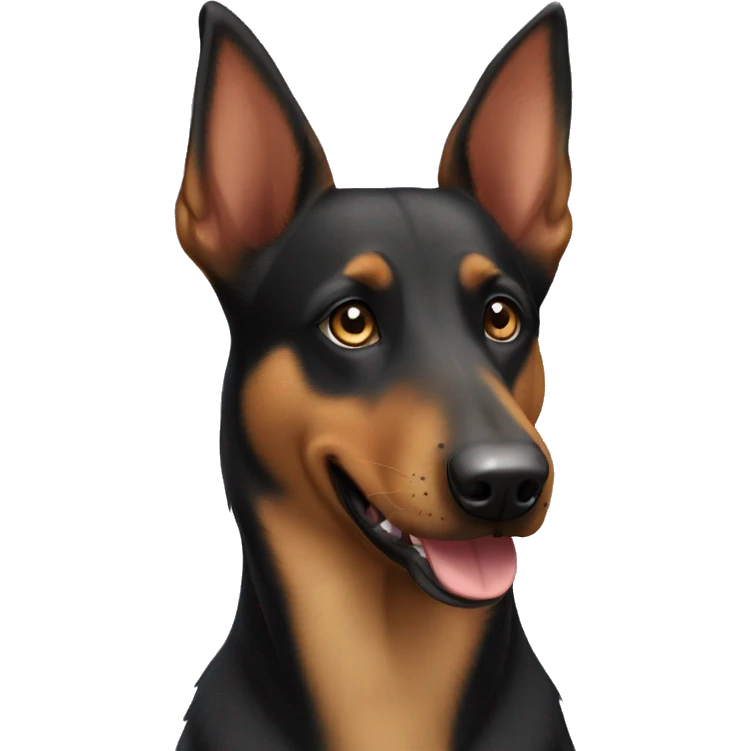 australian kelpie german shepherd doberman mix dog emoji