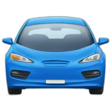 Voiture bleu électrique emoji