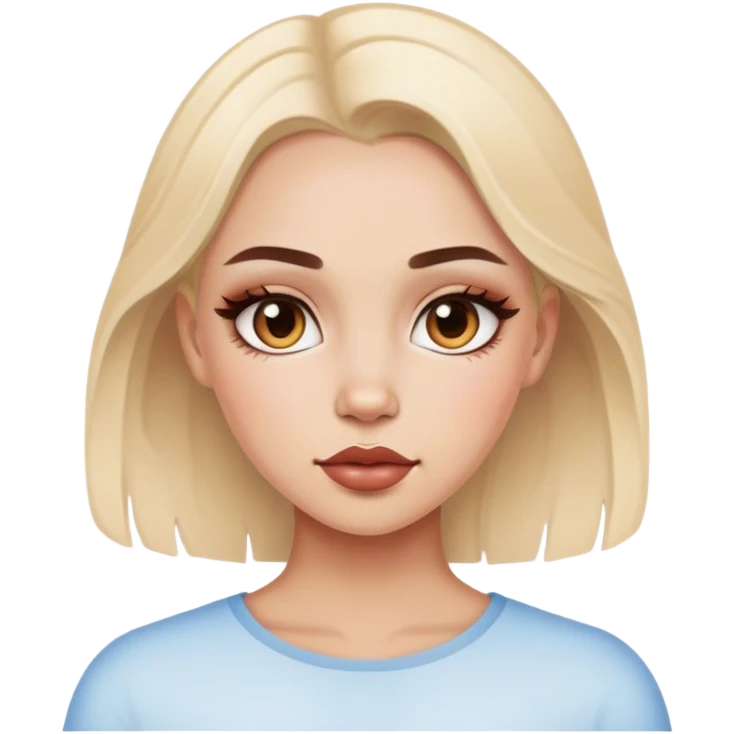 Scandinavian girl with makeup  emoji