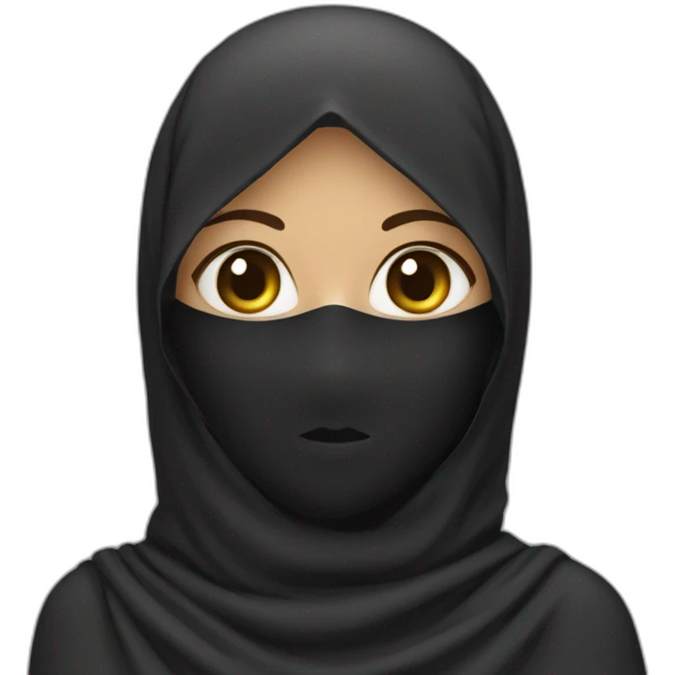 A girl wearing a niqab  emoji