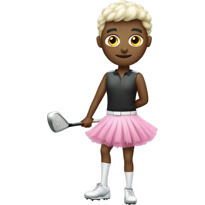 Golfer wearing a tutu emoji
