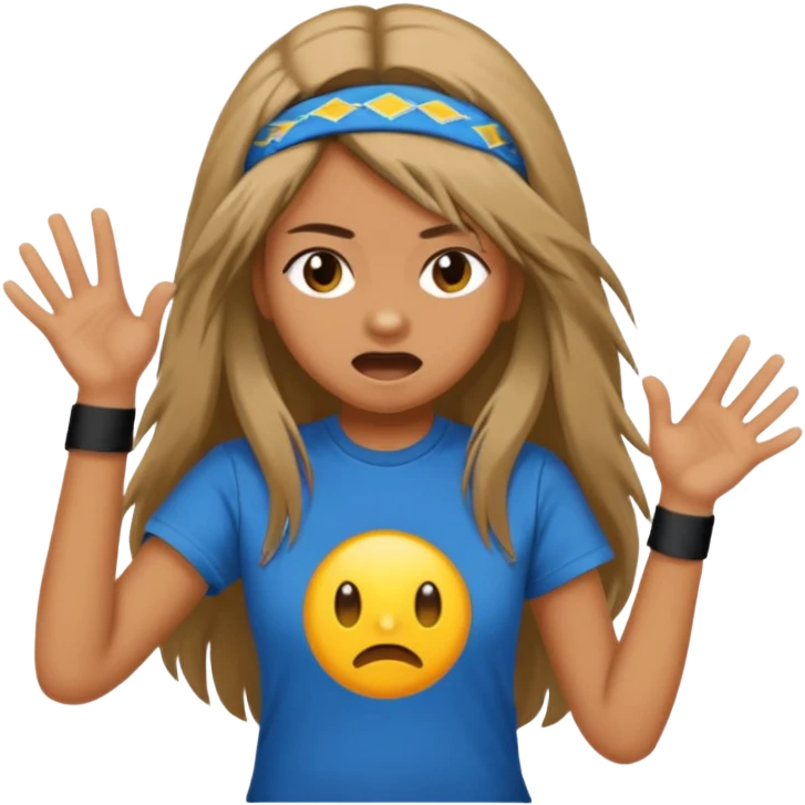 Headbanging girl emoji