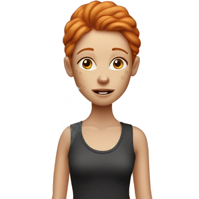 Ginger girl who can’t smoke weed emoji