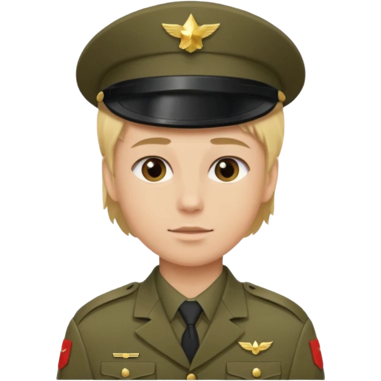 soldier with blonde hair no hats emoji