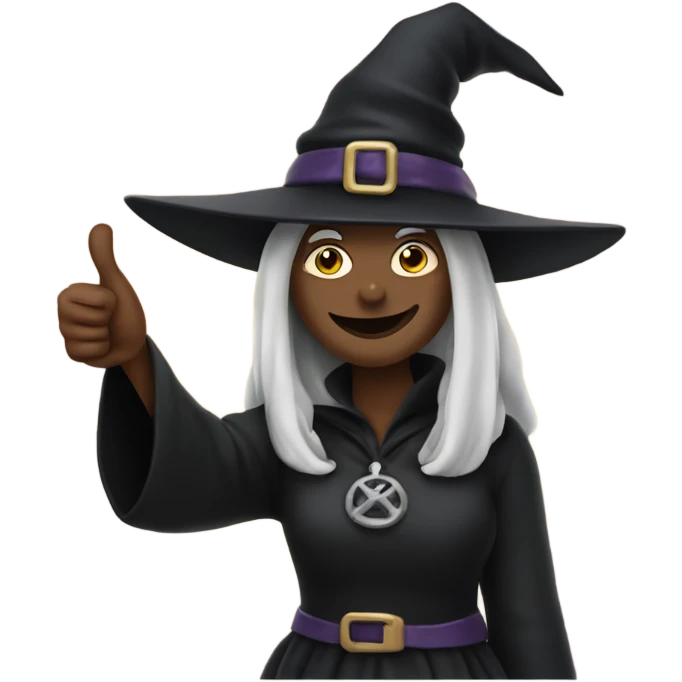 witch with a thumbs up emoji