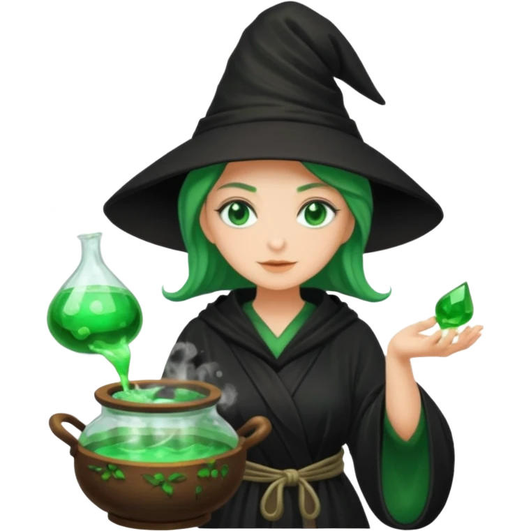 green witch cooking potion emoji