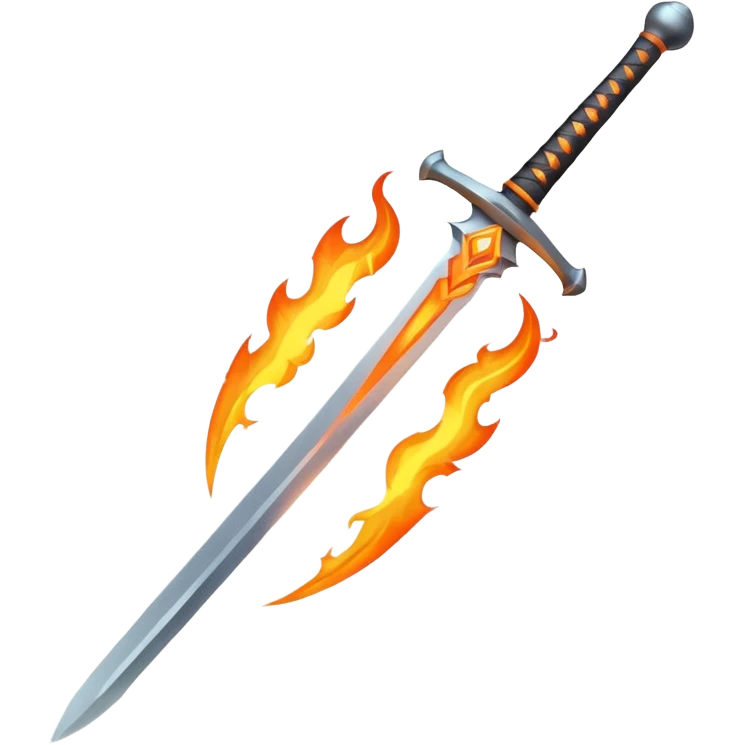 sword on fire emoji