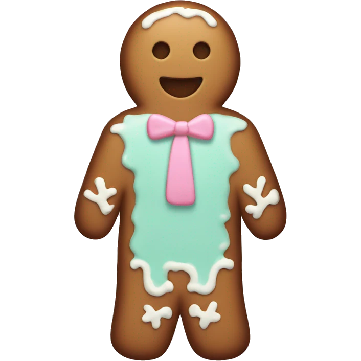 Pastel gingerbread man emoji