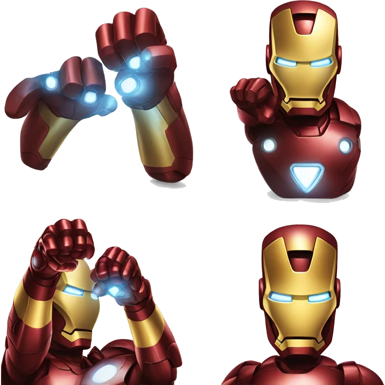 Thumbs down emoji iron man emoji
