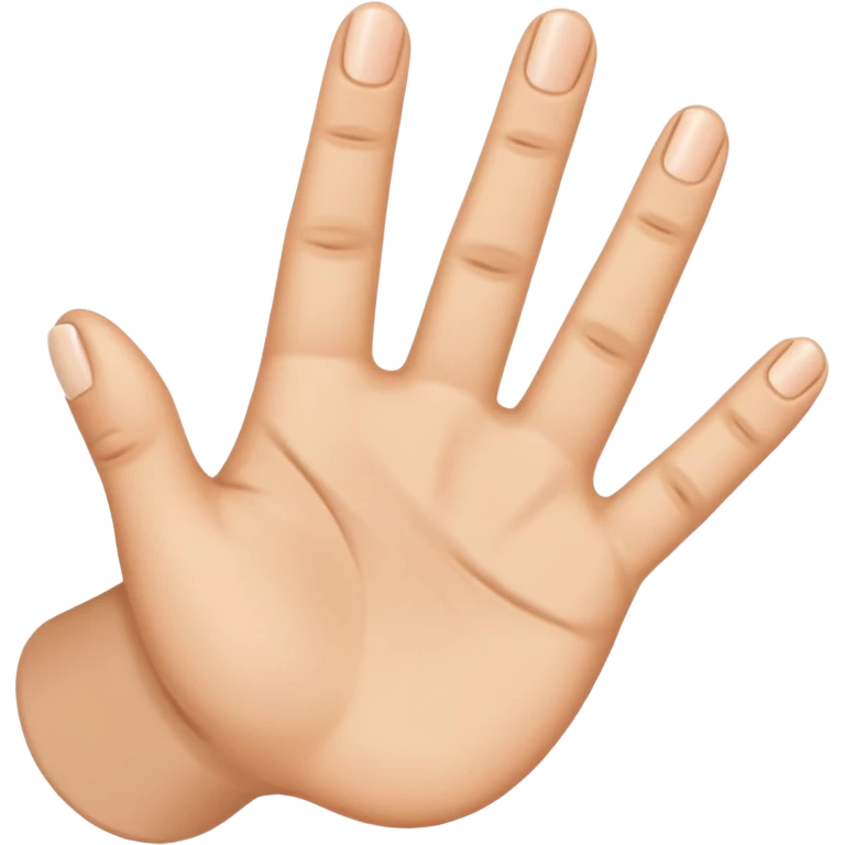 The thumb, index and middle finger showing emoji