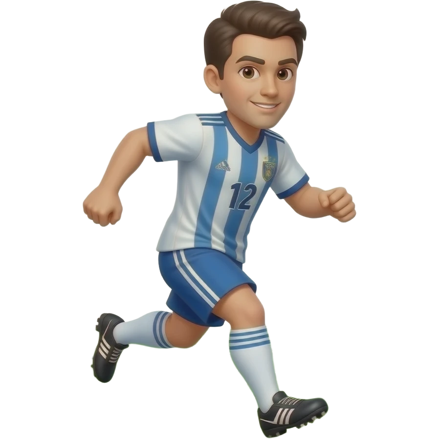 forwardd soccer player on field playing emoji