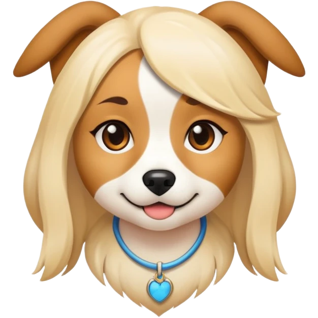Girl is cosplay a dog emoji