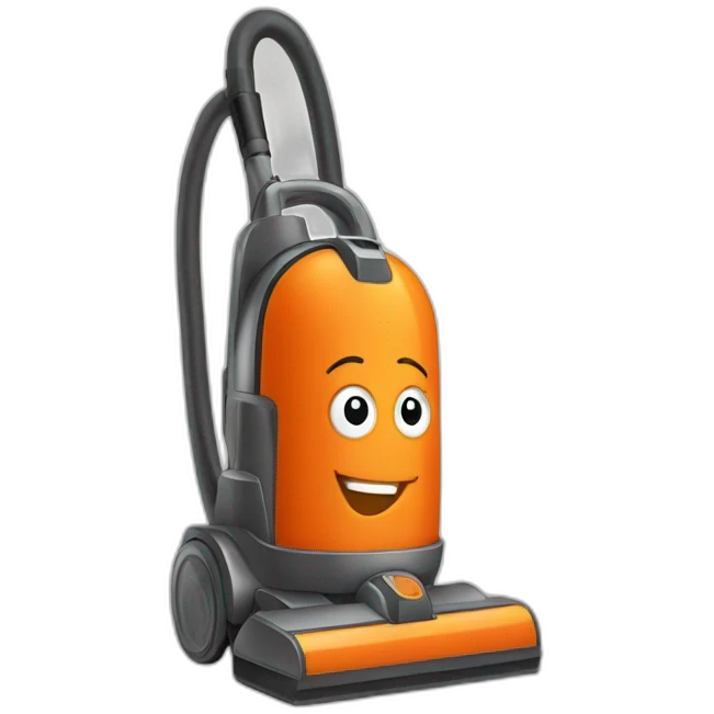 Carrot vacuum cleaner emoji