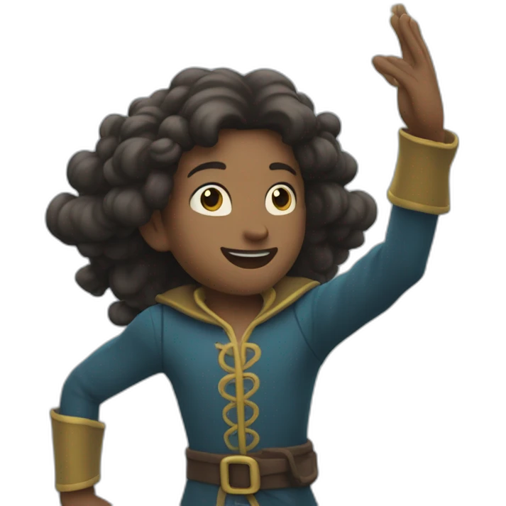 arms in the air counjouring a spell  emoji