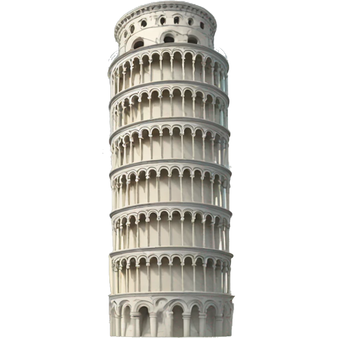 leaning Pisa tower emoji