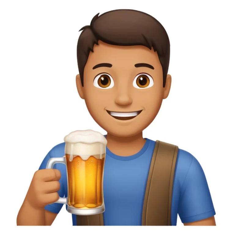 man and beer emoji