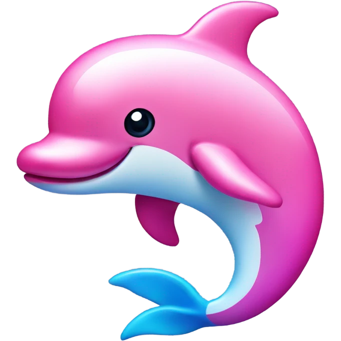 Pink dolphin with glitter  emoji