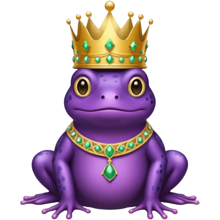 purple frog in royal outfit gown emoji