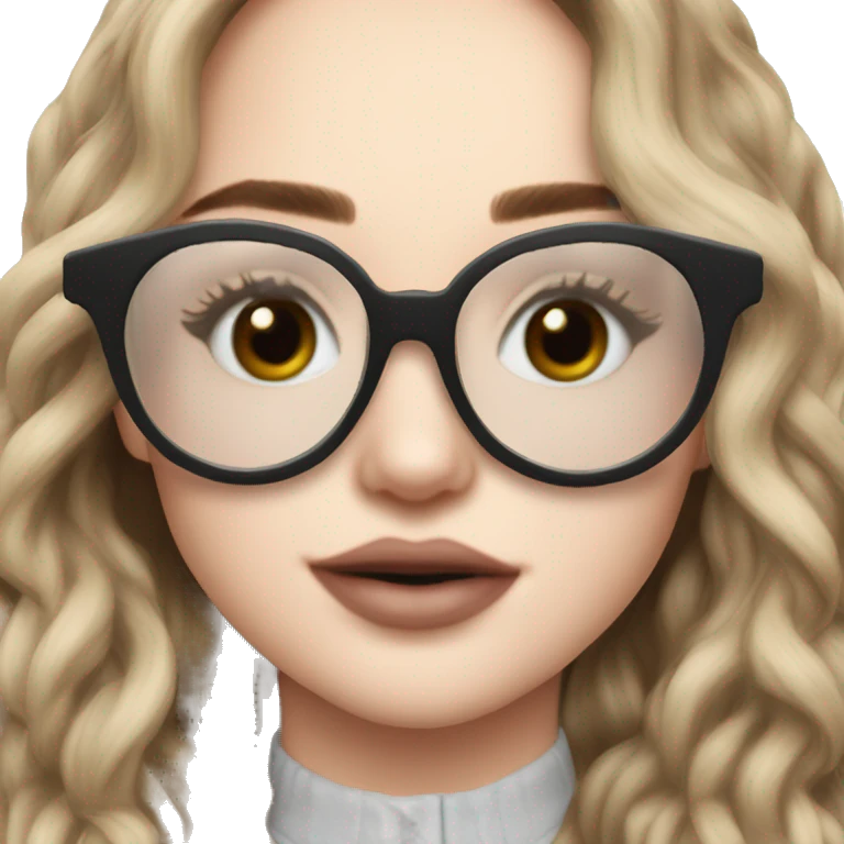 Sabrina Carpenter com óculos de grau estilo aviador transparente emoji
