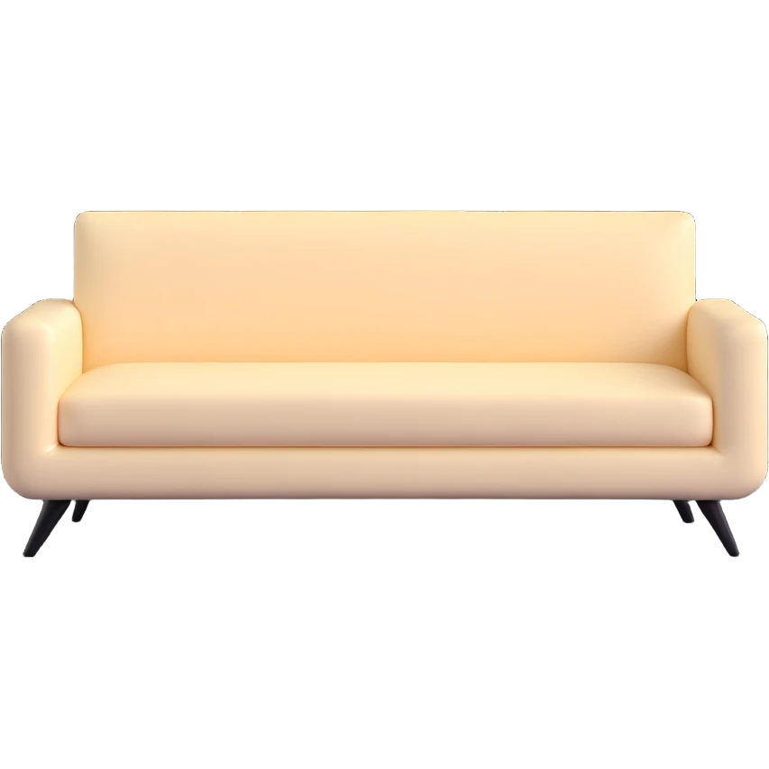 minimalist modern cream colored sofa emoji