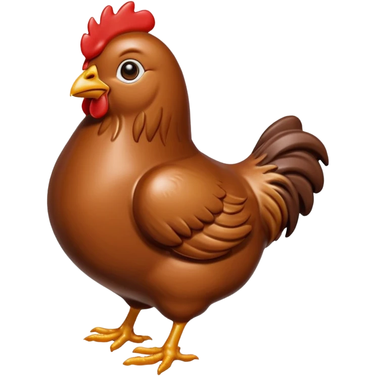 chicken shaped chocolate emoji