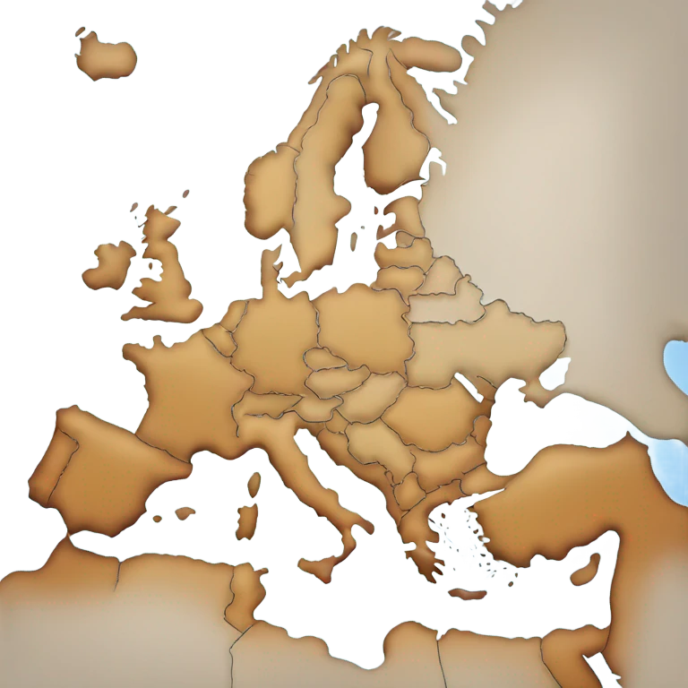 Map of Europe Euro Flag emoji