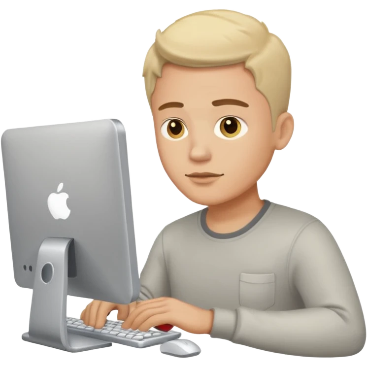 someone working on his pc emoji