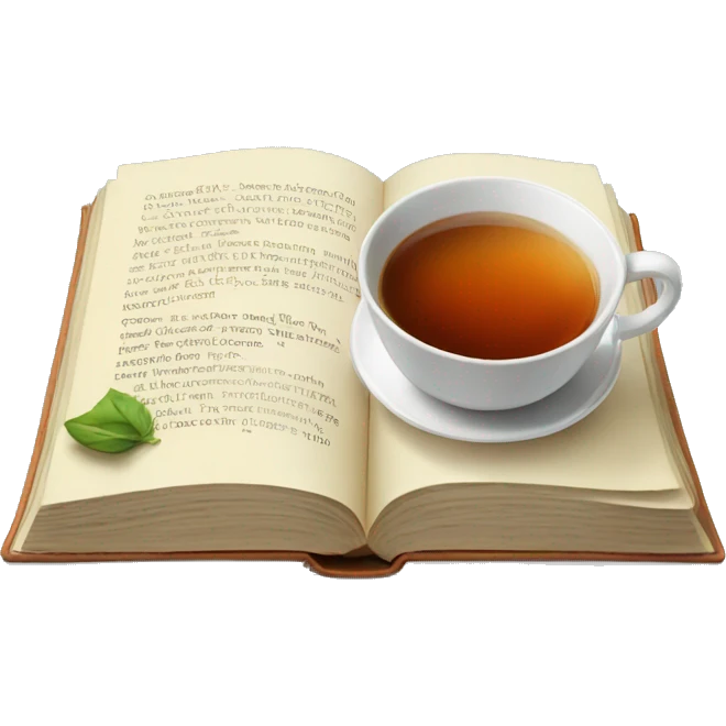 book and tea emoji