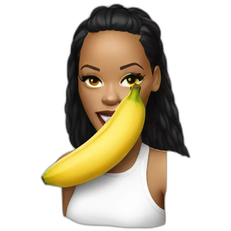 rihanna eating a banana emoji