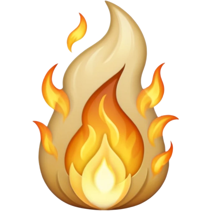 
light beige flame emoji