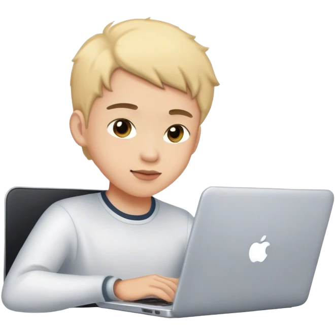 young student using a laptop emoji
